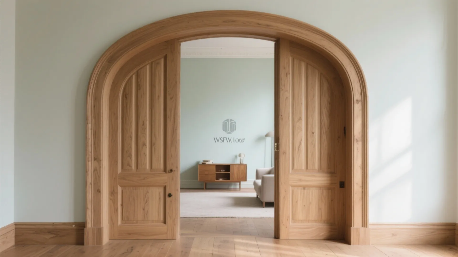 2) Segmental arch with fluted jambs