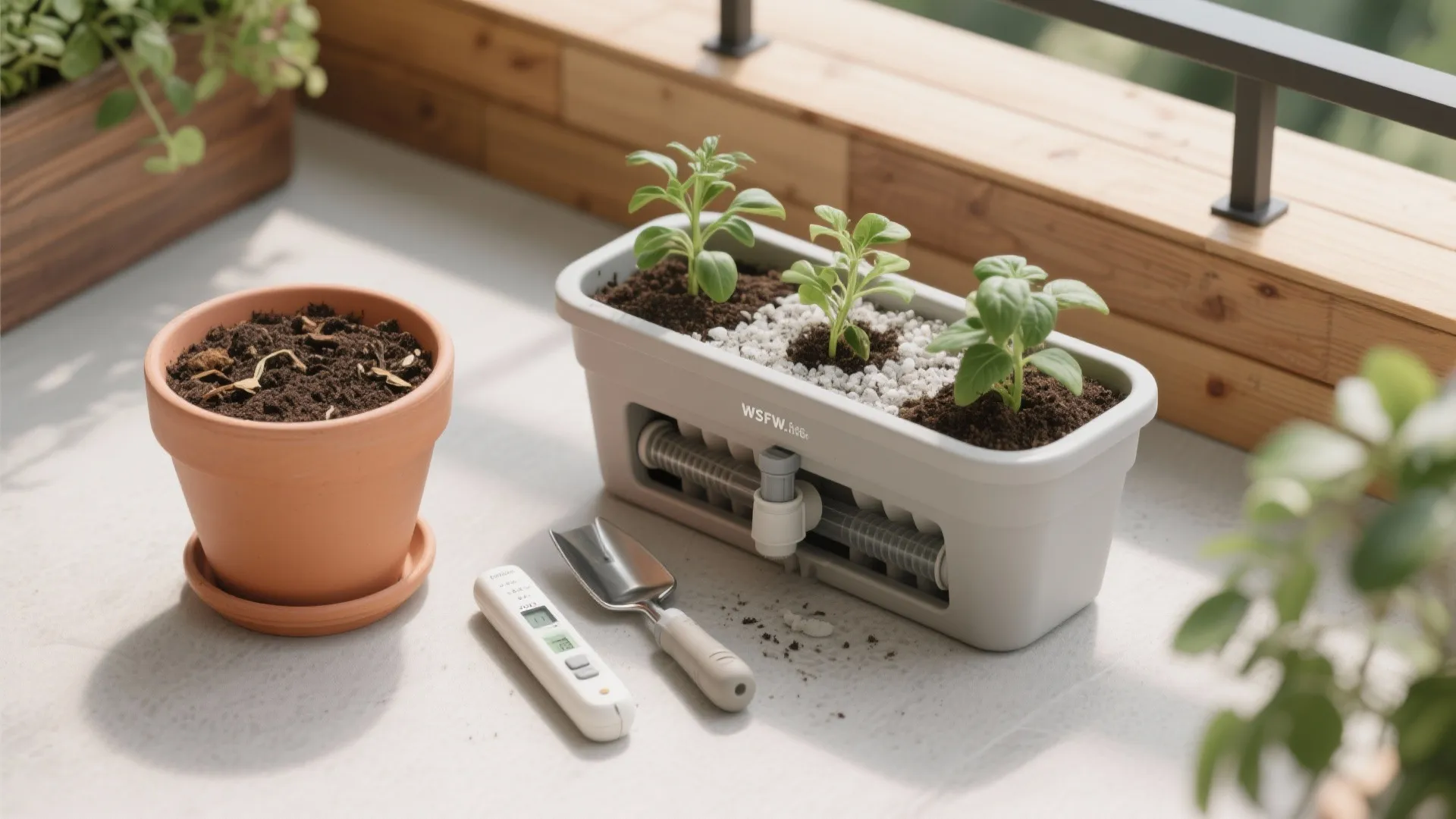 Self-watering containers for busy weekdays