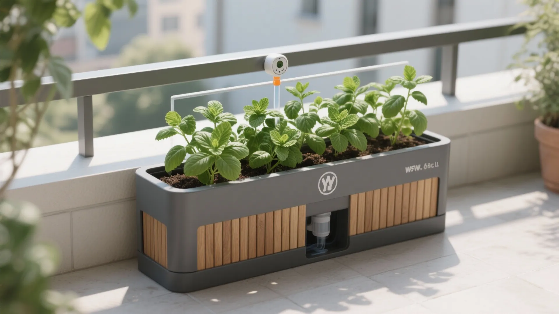 Self-watering planter box for low-maintenance routines