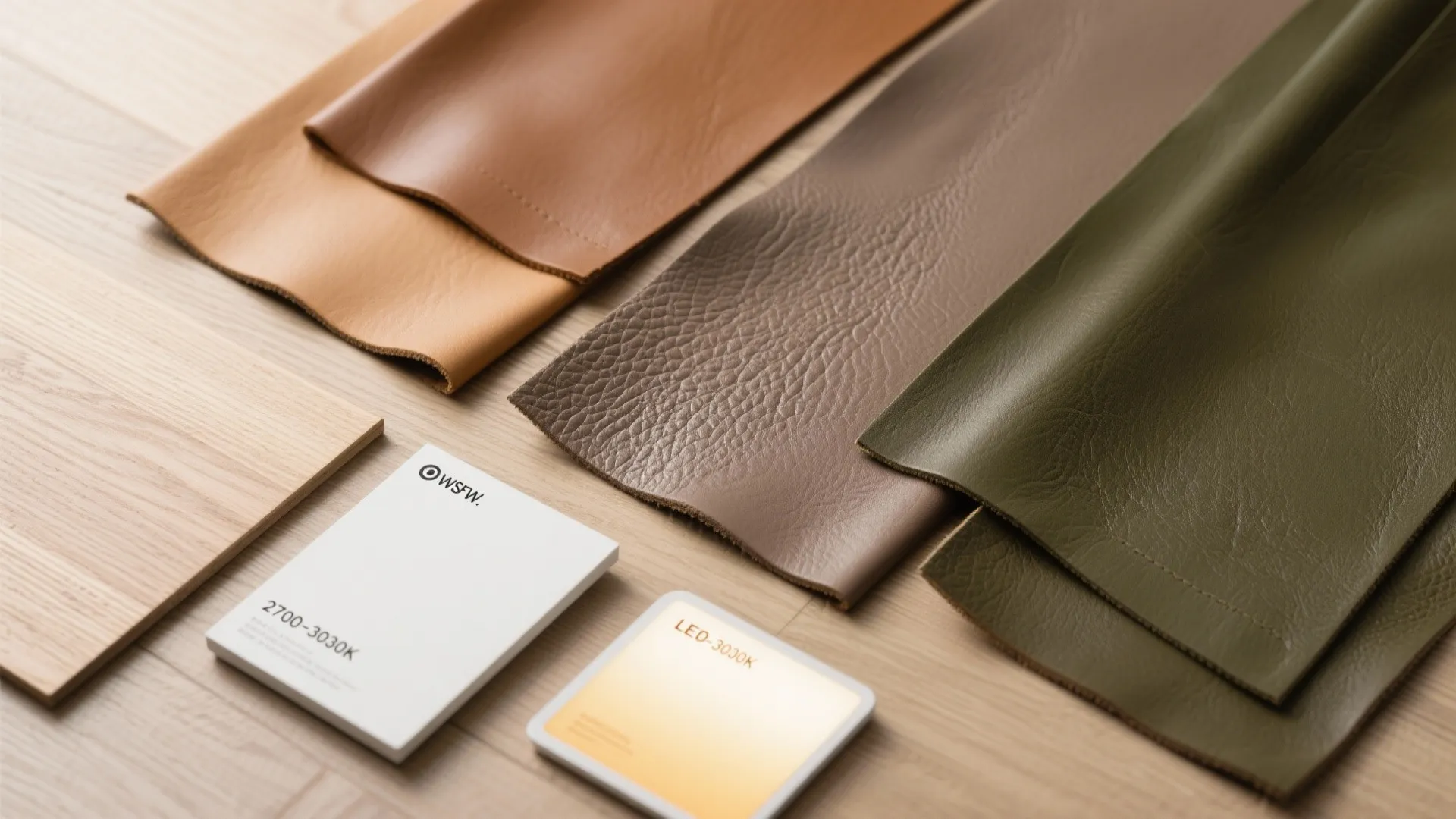 Top-grain, semi-aniline leather in mid-tone hues