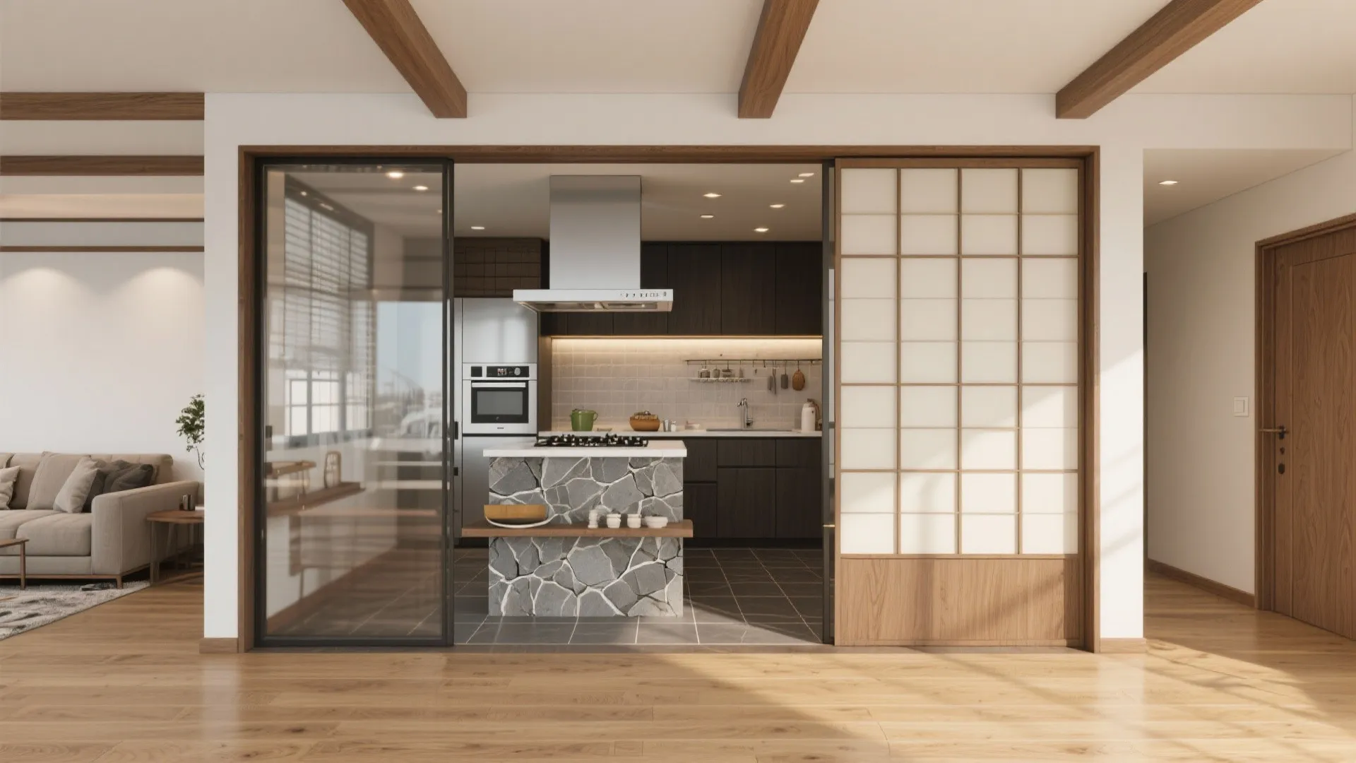 Tips 4: 音と匂いの回り込みを制御する｜キッチン配置と床材の選び方