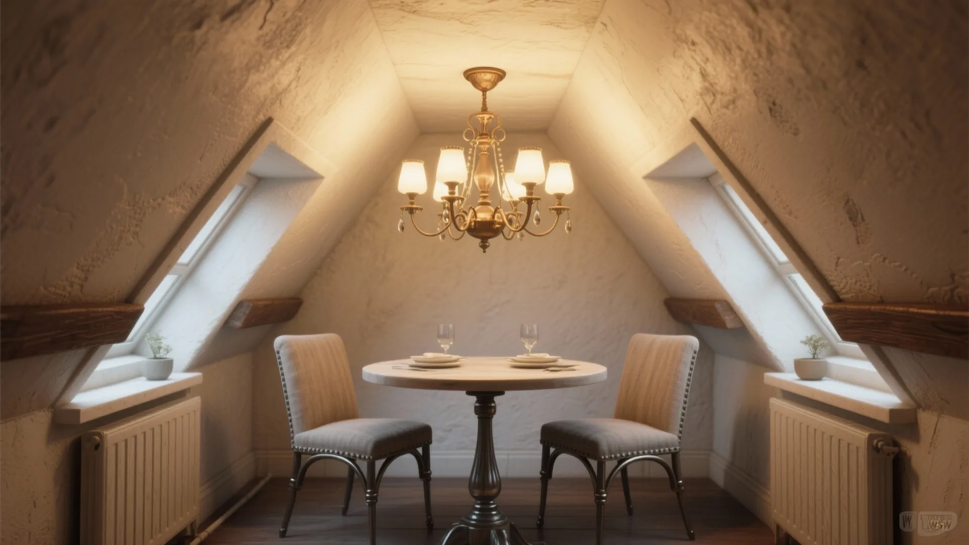 4. Semi-flush mount chandelier for low ceilings