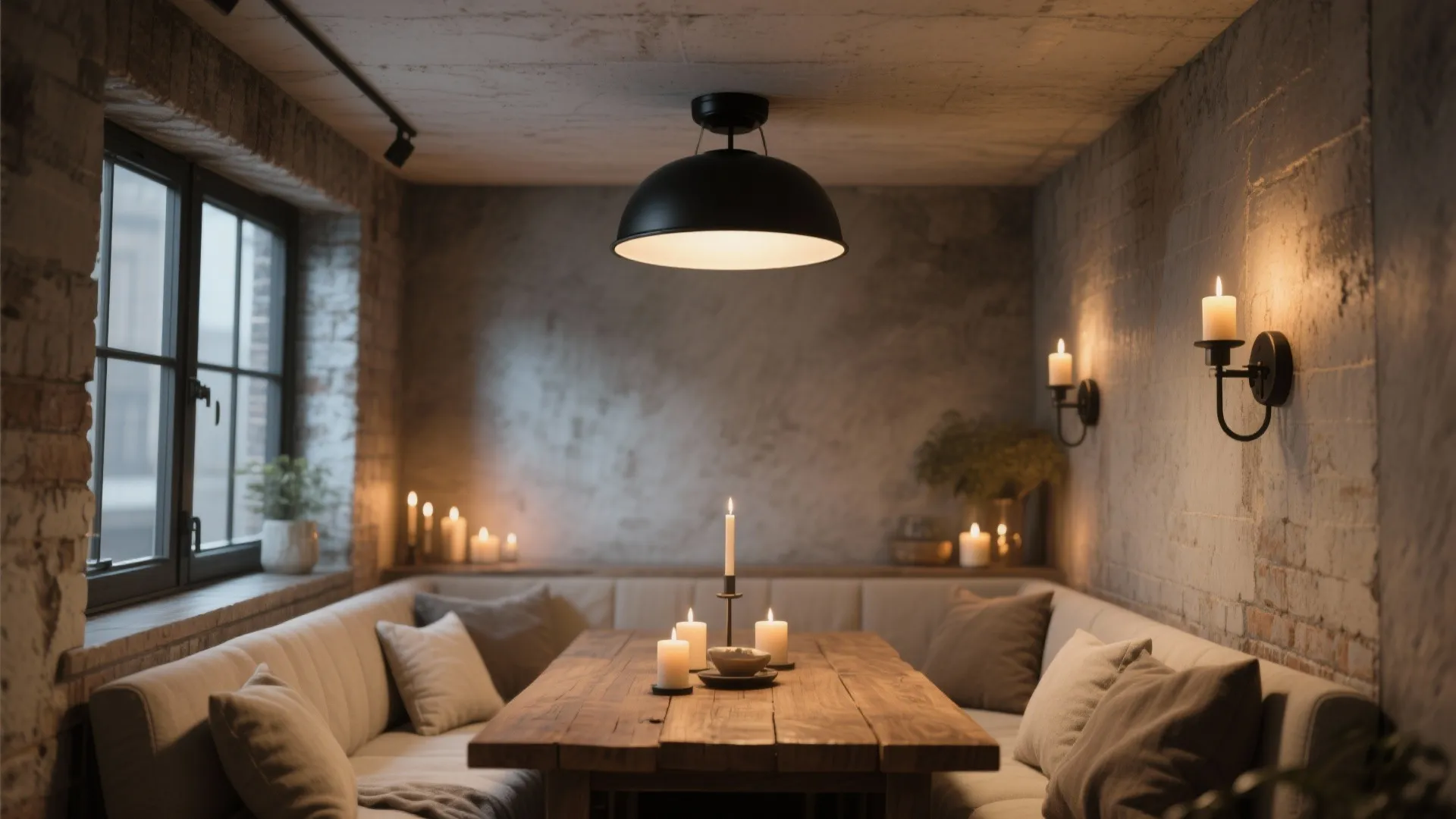 4. Black Flush or Semi-Flush Mount