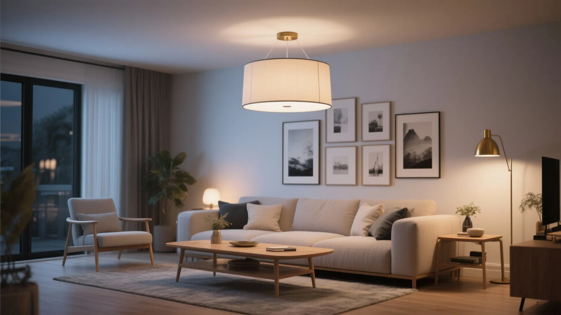 Contemporary semi‑flush silhouettes