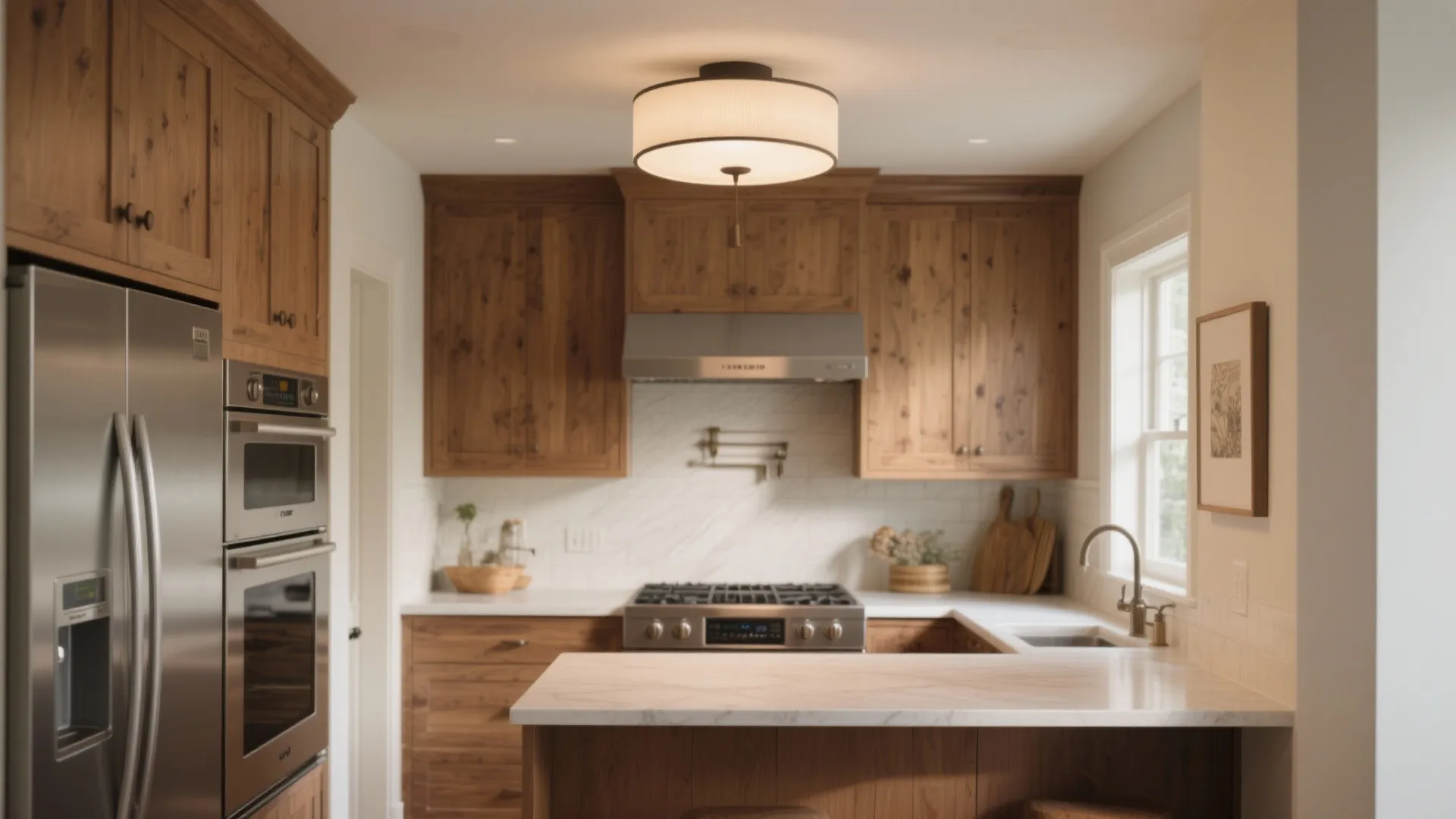 2. Low-profile semi-flush fixtures for modest ceilings