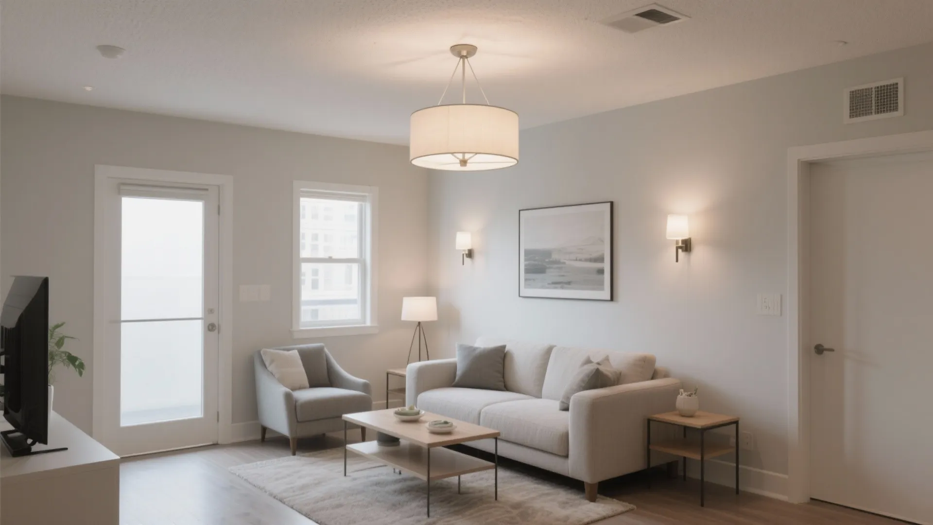 2) Flush or semi-flush chandeliers for low ceilings