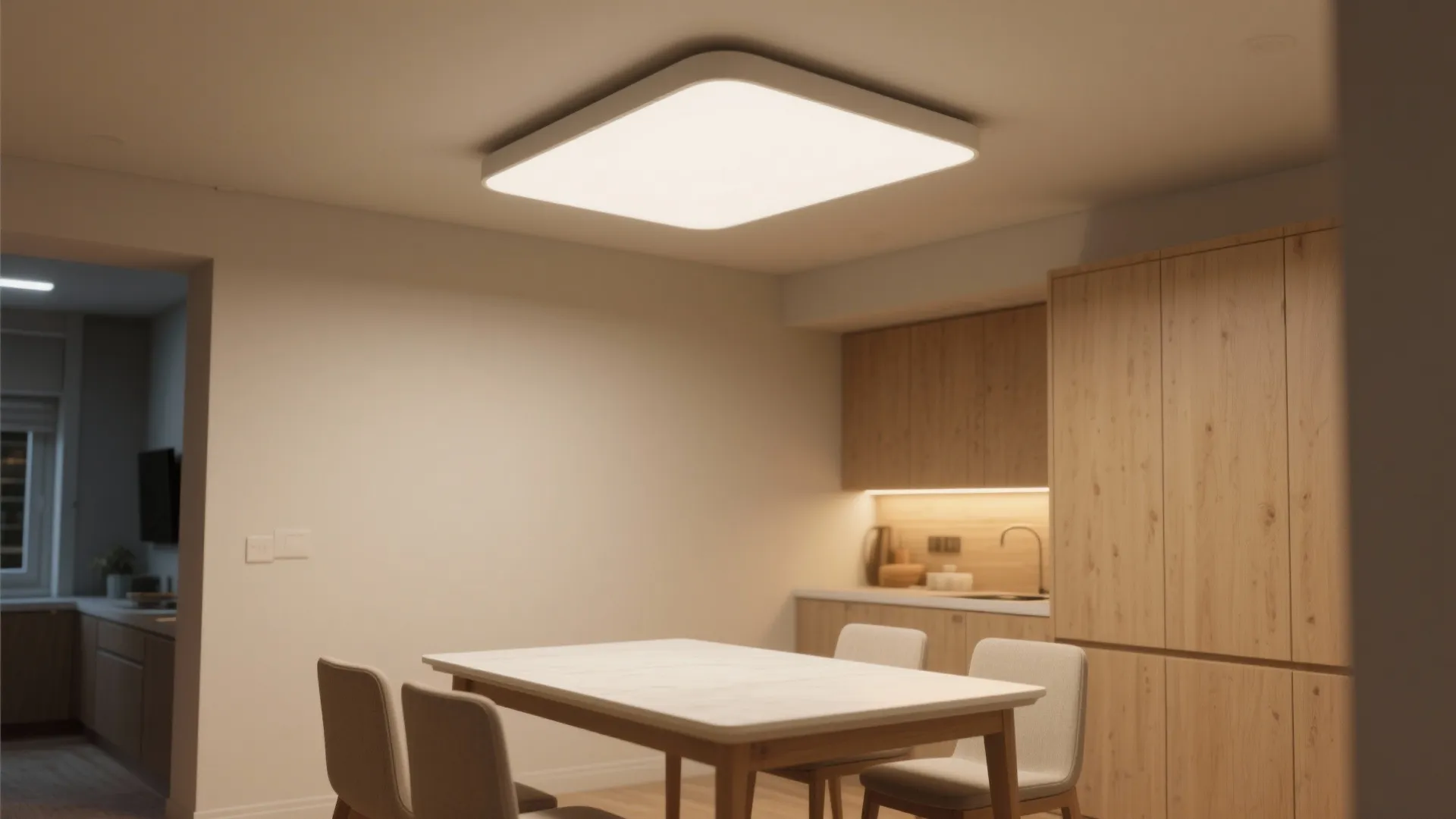 Low-profile flush or semi-flush fixtures for low ceilings