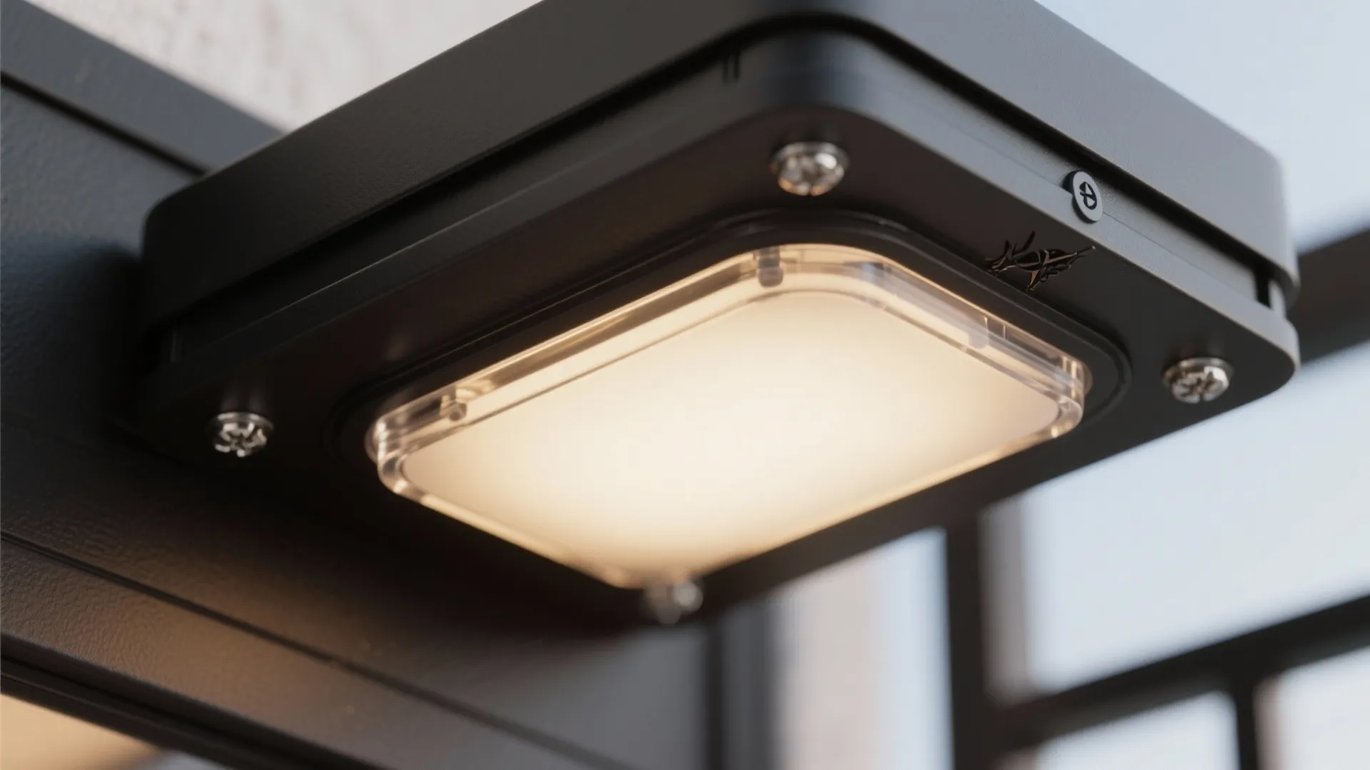 Statement semi-flush fixtures with weatherproof shades