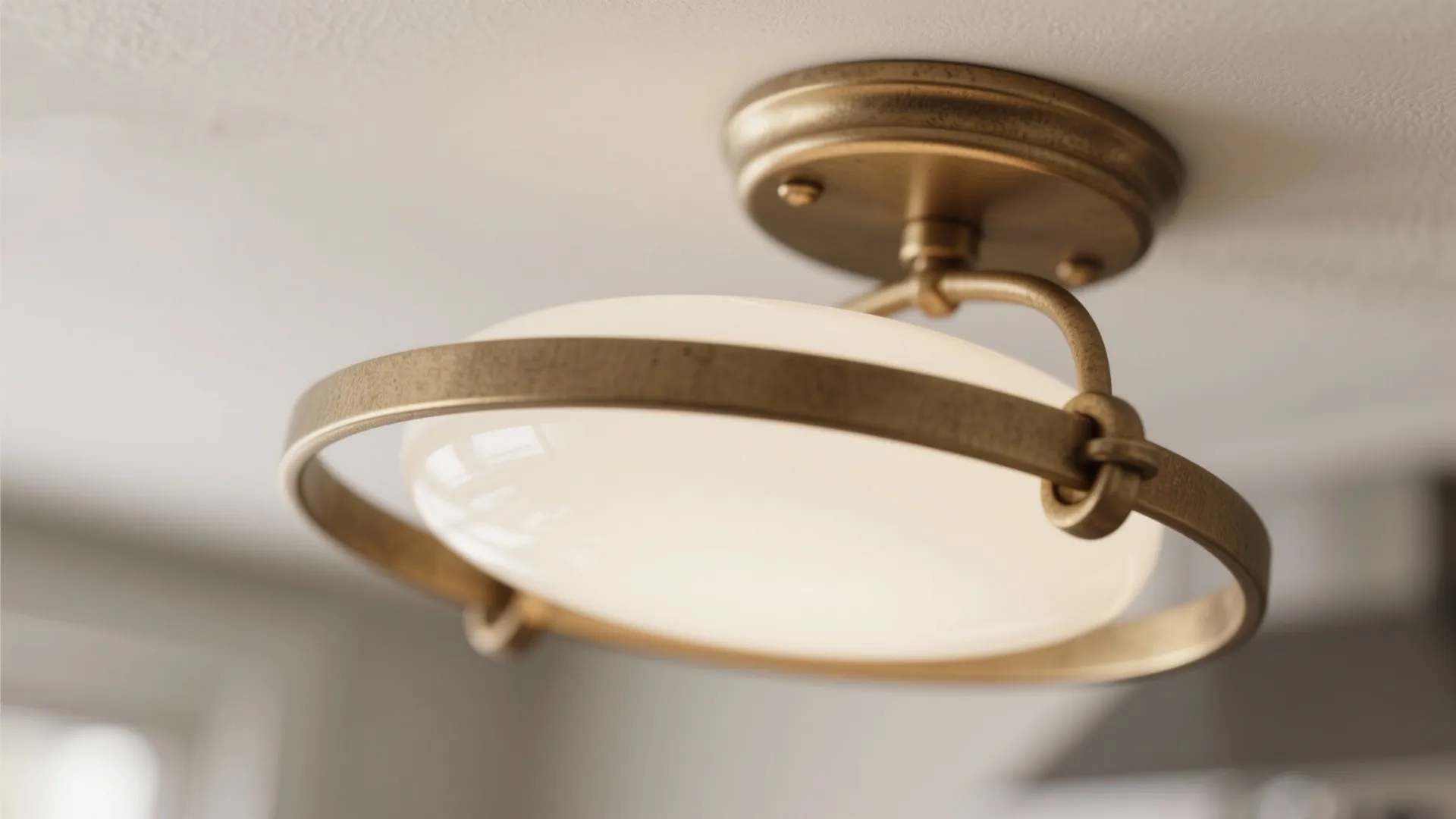 Sculptural semi-flush fixtures