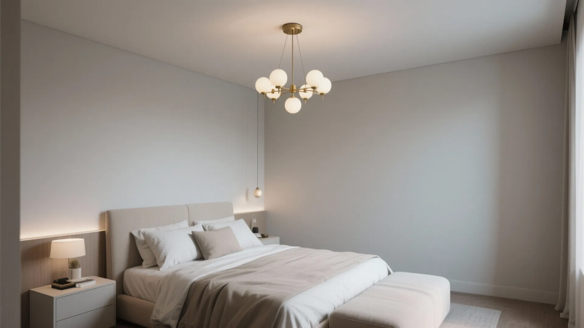 5. Recessed Mini Chandelier (Semi-Flush)