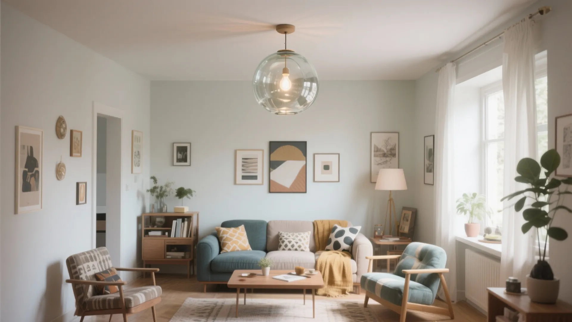 6. Semi-Flush Mounts for a Touch of Drama