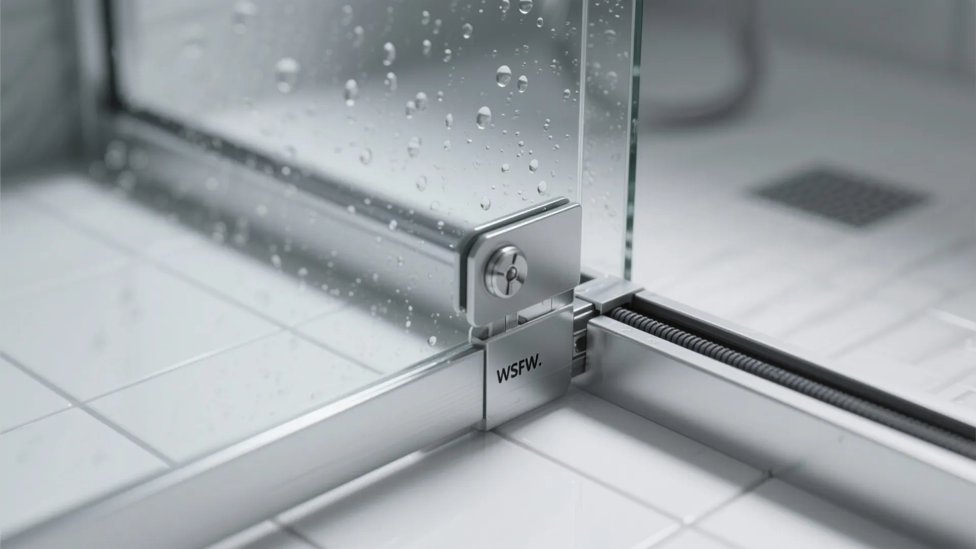 Semi-Frameless Aluminium Shower Screen Door