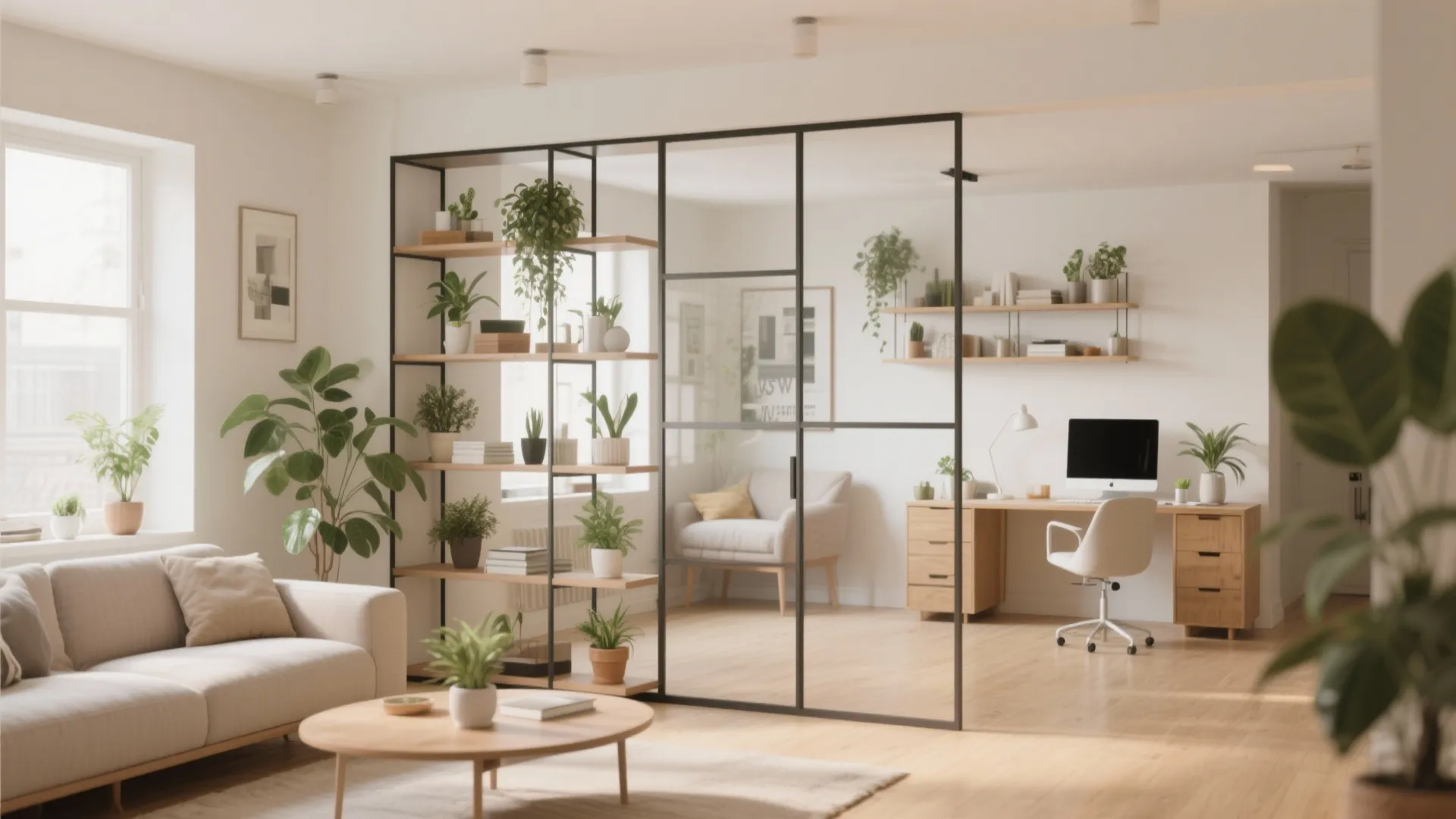 8. Semi-Partitioned Home Office Zone