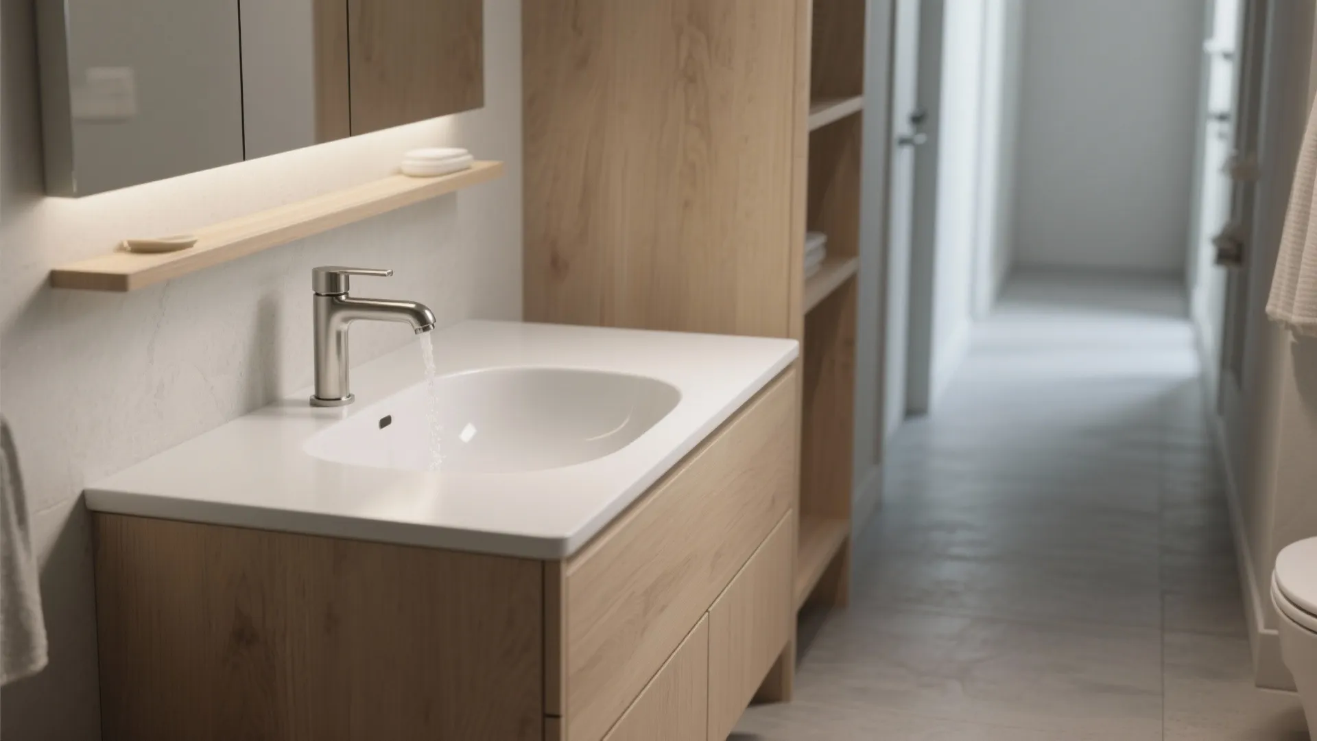 4) Semi-Recessed Basins for Shallow Cabinets