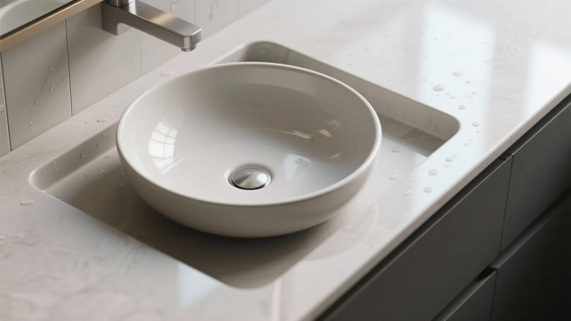 4. Semi-recessed and counter-top bowls — style with a shallow footprint