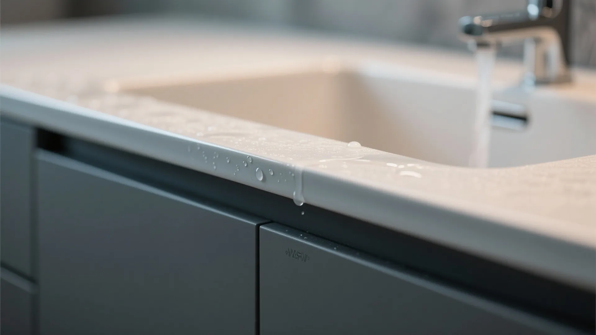 Semi-Recessed Basin with Compact Base Cabinet