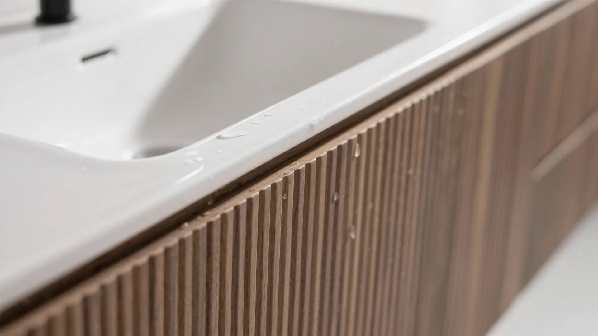 Semi-Recessed Sinks to Maximize Narrow Vanities