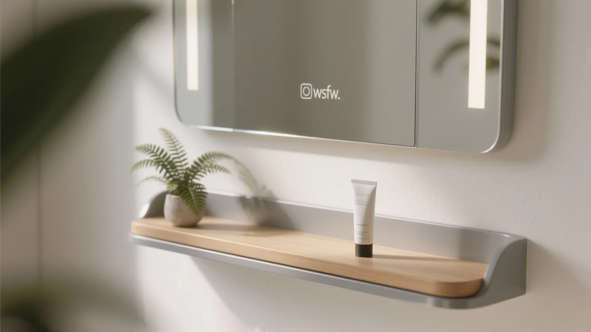 Semi-Recessed Cabinet With Open Shelf