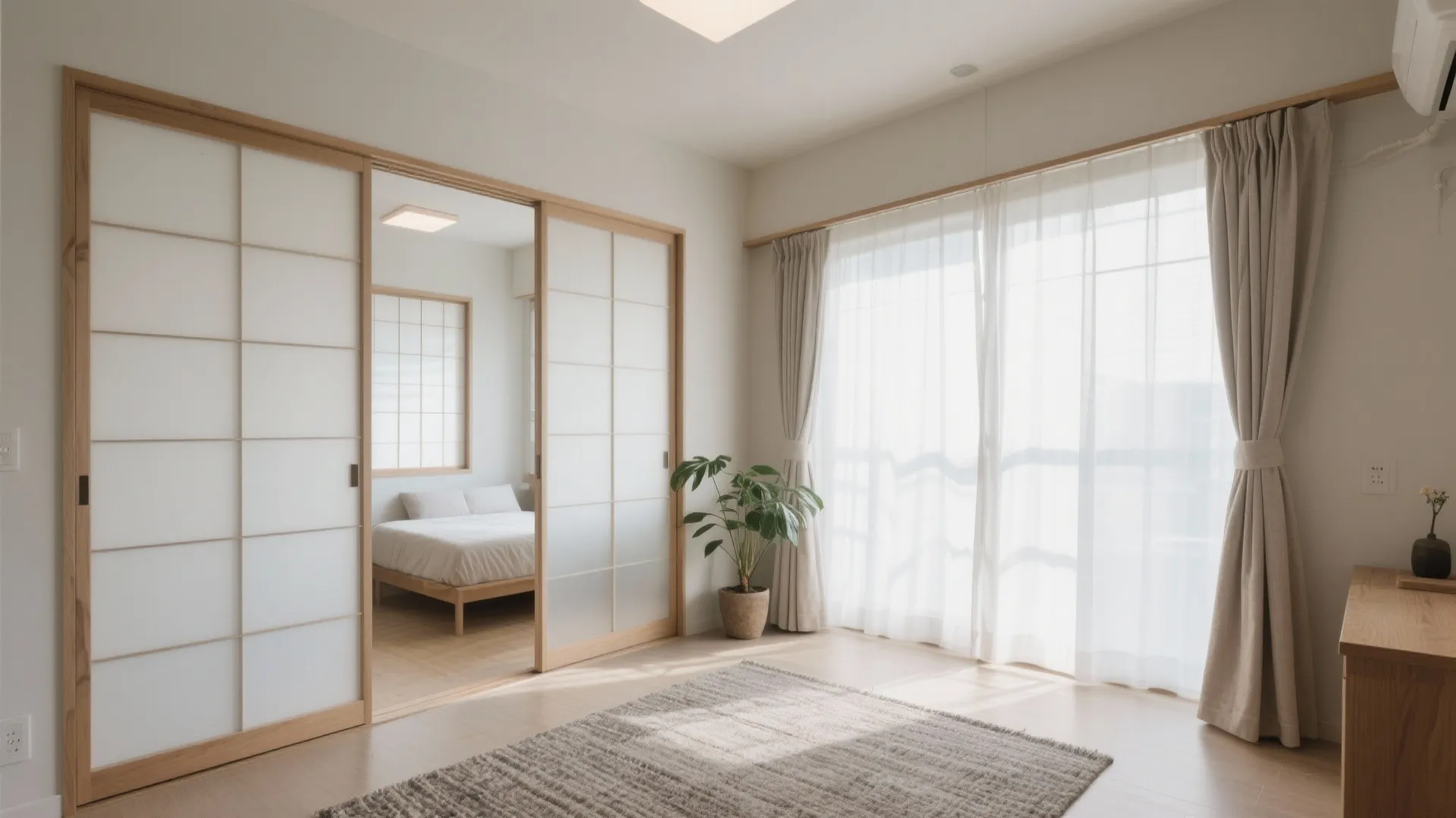 和洋ミックスの間仕切り術：東京小戸型と相性のよい引き戸で空気を通す