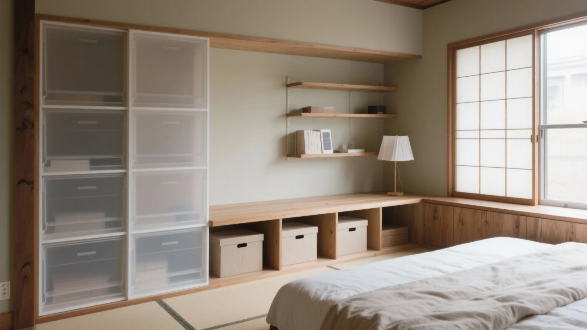 Tips 3: 日式風格の“見せる×隠す”で収納を半透明化（収納技巧／日式風格）