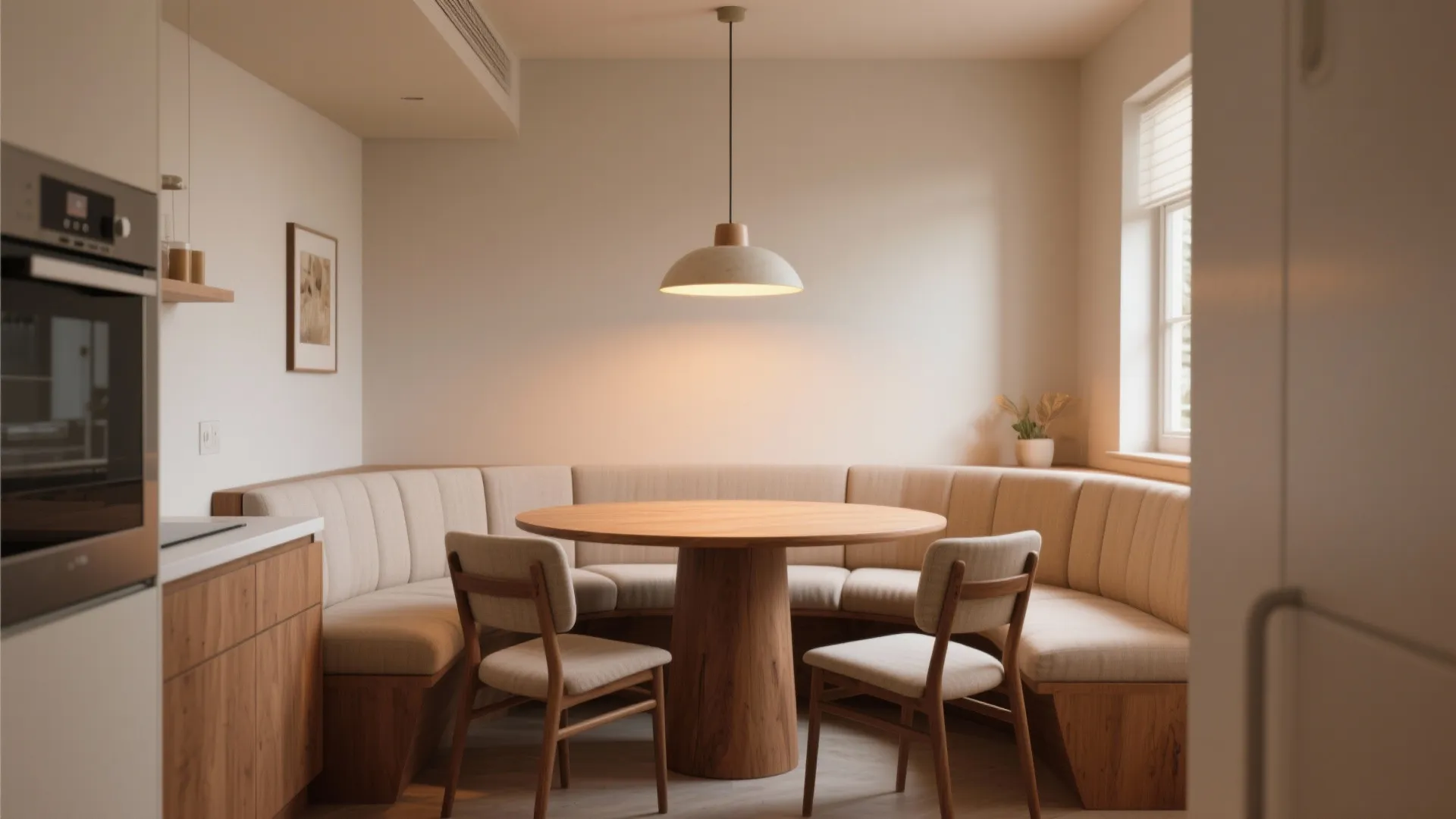 3. Wall-hugging semicircle with round edge