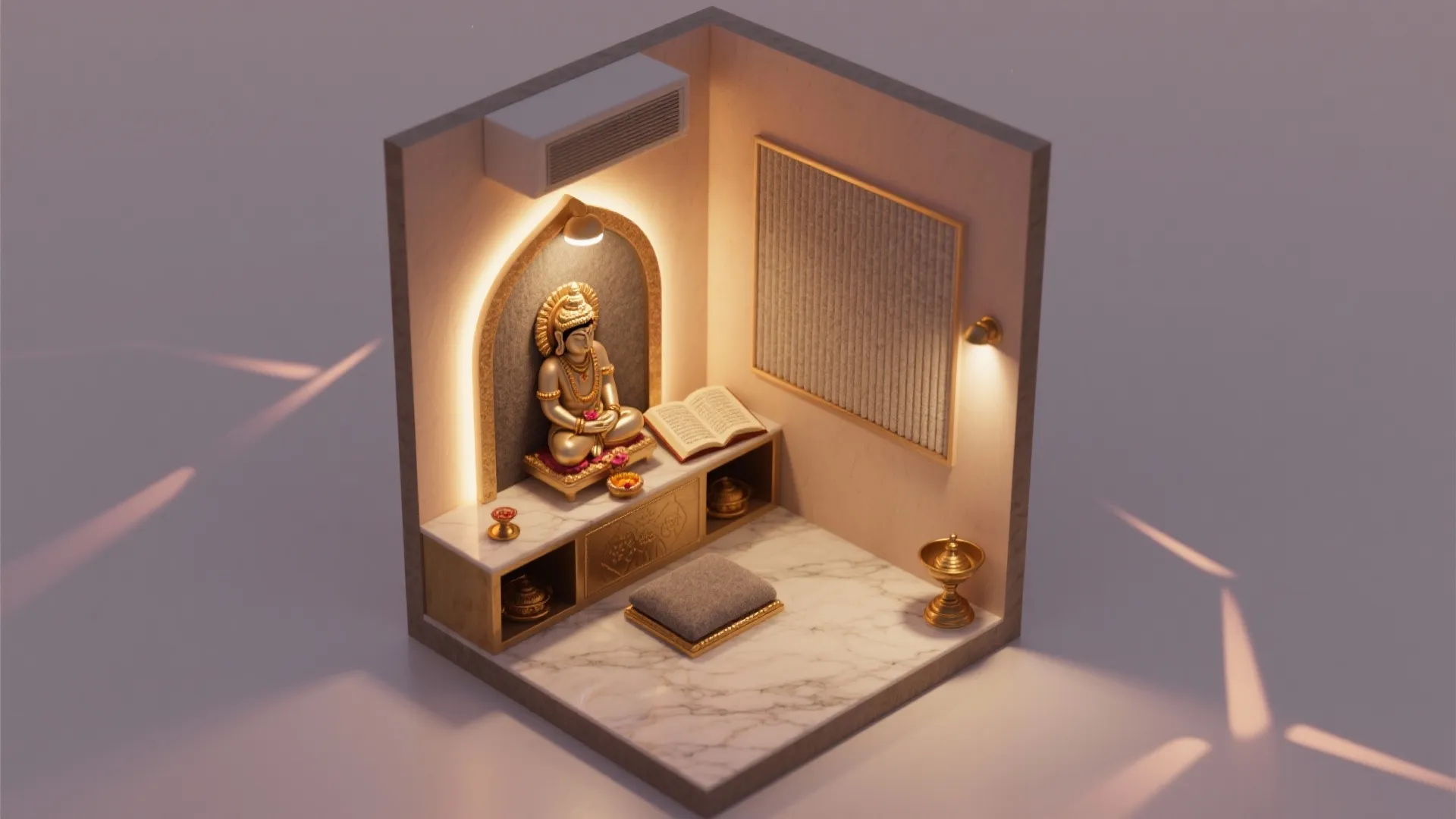 Light, sound, and fragrance: sensory layering that soothes