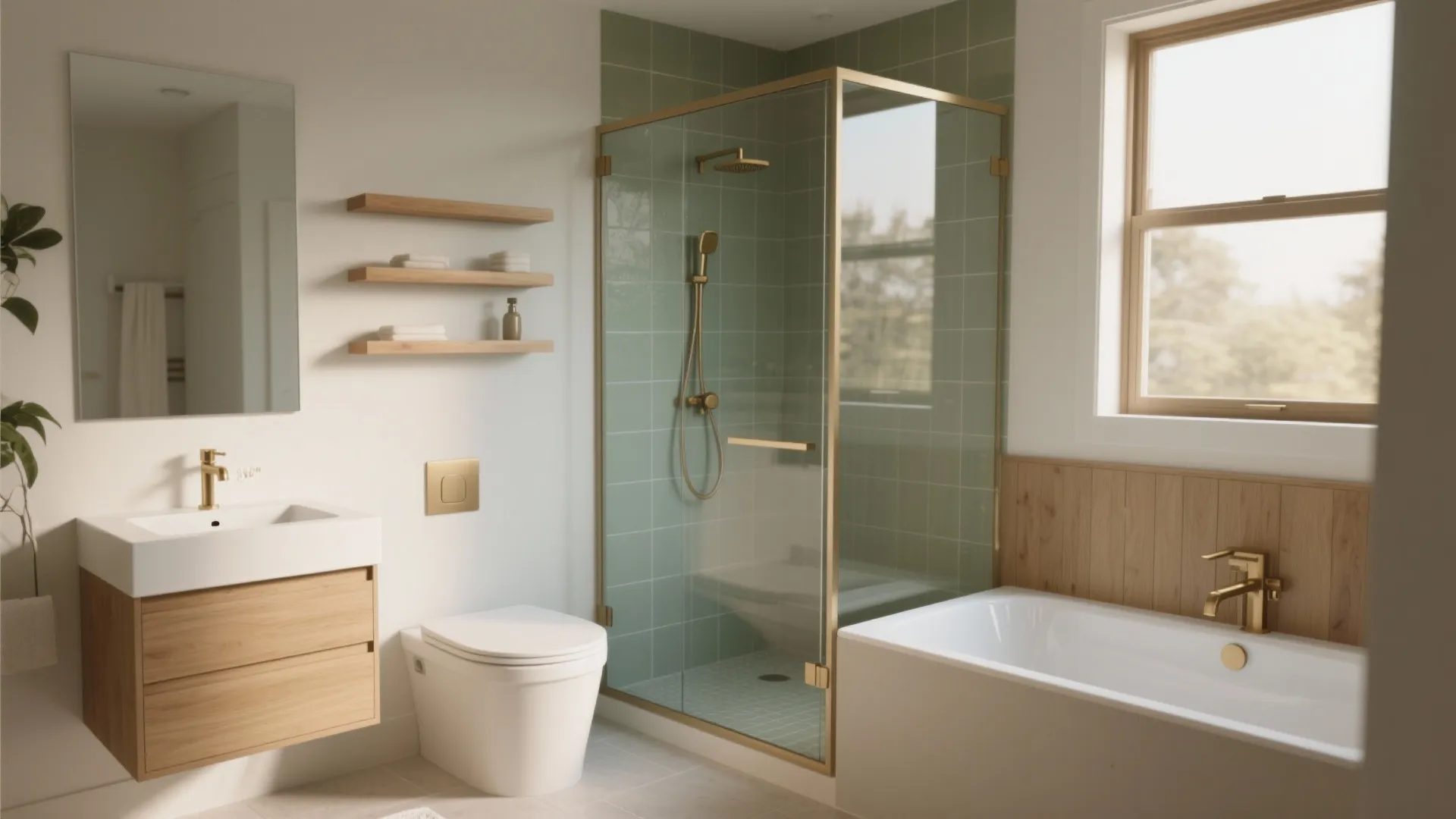 Separate walk-in shower and soaking tub: primary bath comfort, small-bath discipline