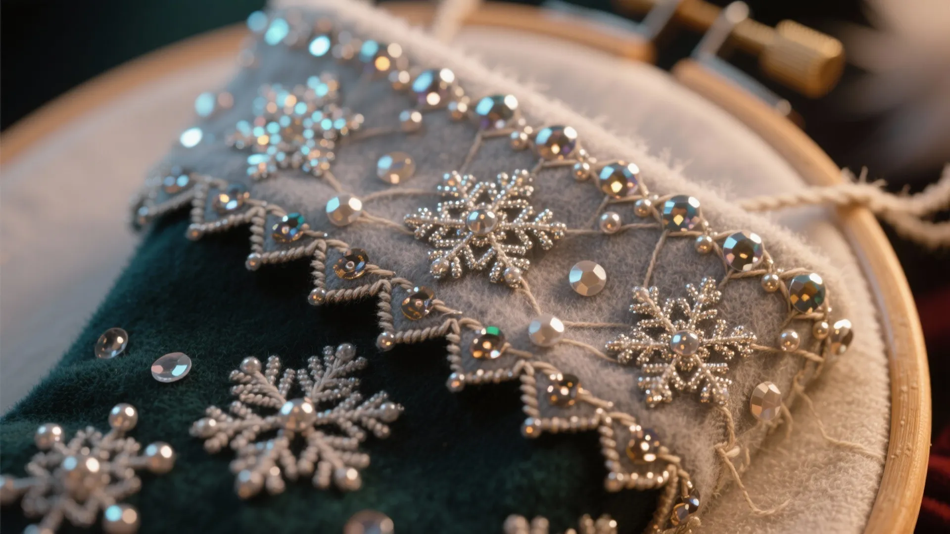 1. Sequin and bead embroidery