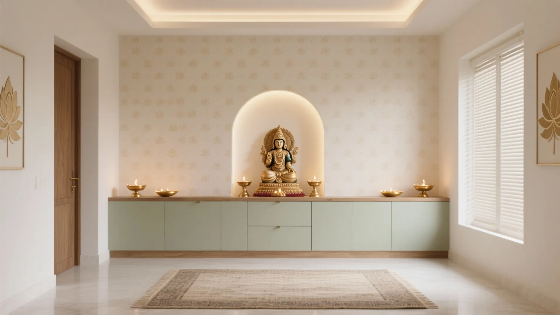 Wallpaper for Mandir Room: Transform Your Sacred Space: Fast-Track Guide to Elevating Your Home Temple’s Ambience