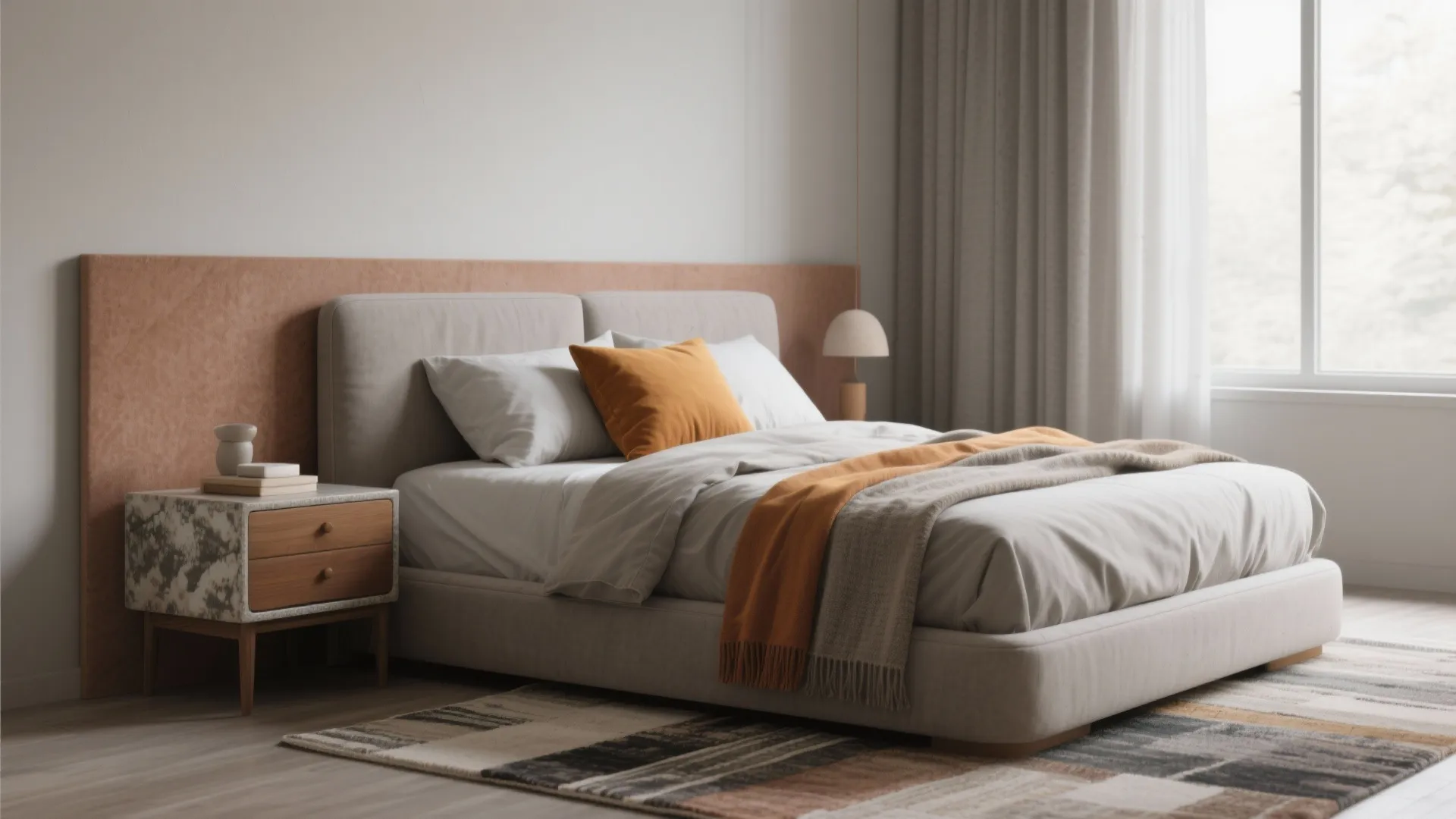 1. Serene Neutrals with a Warm Accent