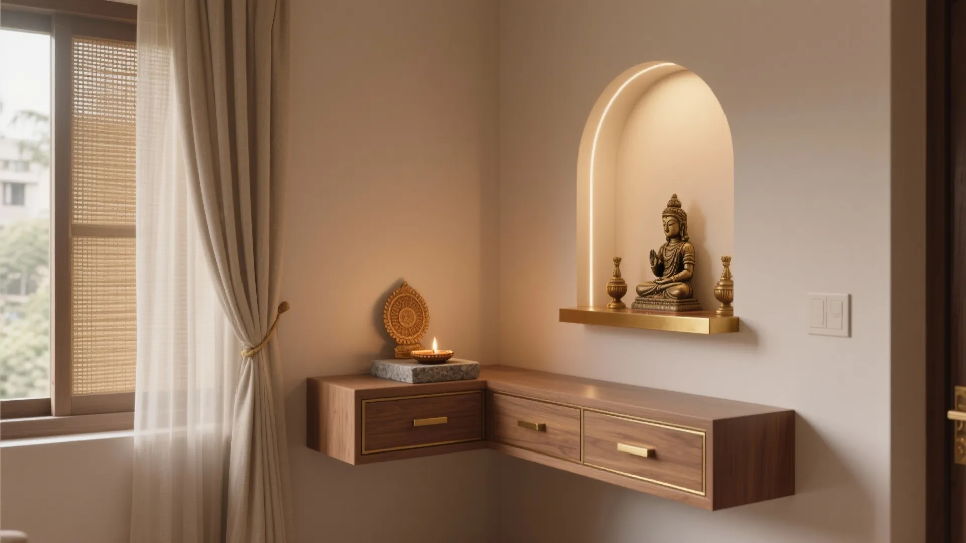 Corner Pooja Room Designs for Small Spaces: Transform Empty Corners: 1 Minute to Discover Smart Corner Pooja Room Ideas That Save Space