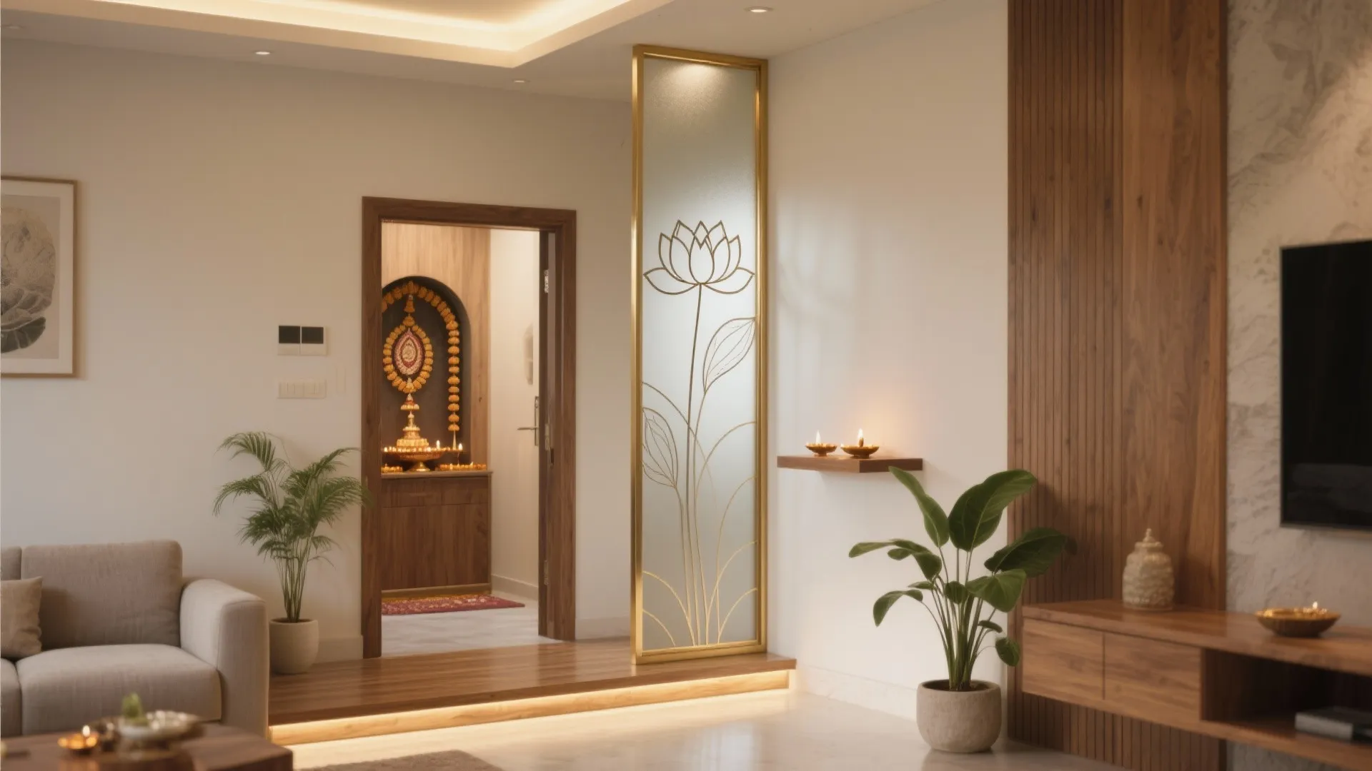 Pooja Room Entrance Design: 5 Inspired Ideas: Small spaces, big serenity—my proven approaches to crafting a welcoming pooja room entrance