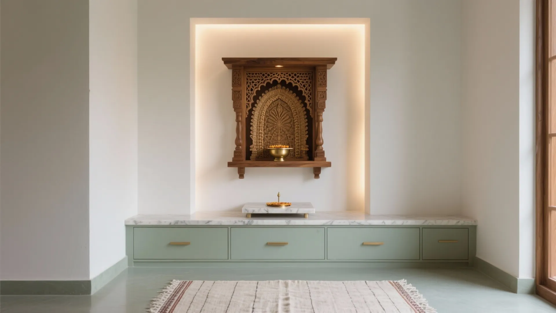Simple Pooja Room Designs for Home: Elegant & Functional Ideas: 1 Minute to Transform Your Prayer Space—Effortless Pooja Room Inspirations