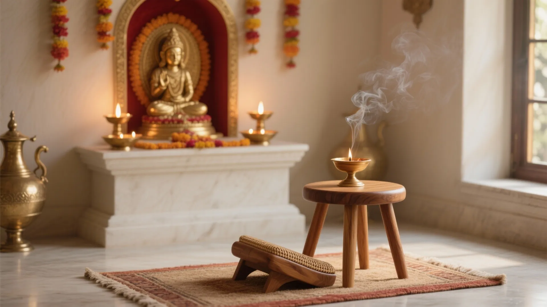 Stool for Pooja Room: Choosing the Perfect Prayer Seat