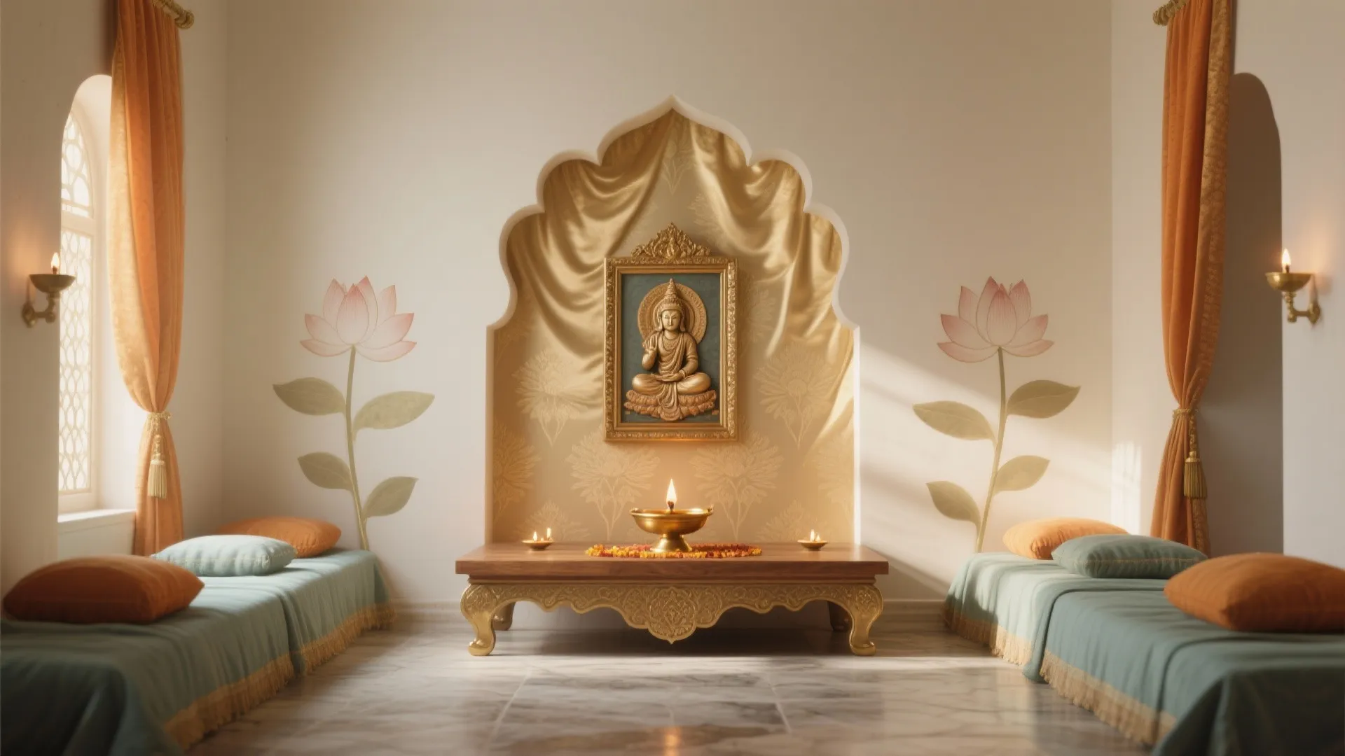 Best Wallpaper for Puja Room: Design Ideas for a Serene Space: 1 Minute to Transform Your Puja Room with the Right Wallpaper