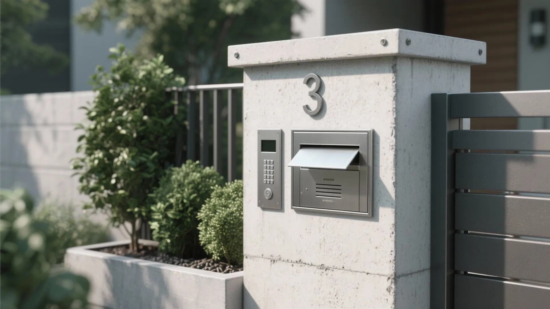 4) Functional Features: House Numbers, Mail, and Gate Interfaces