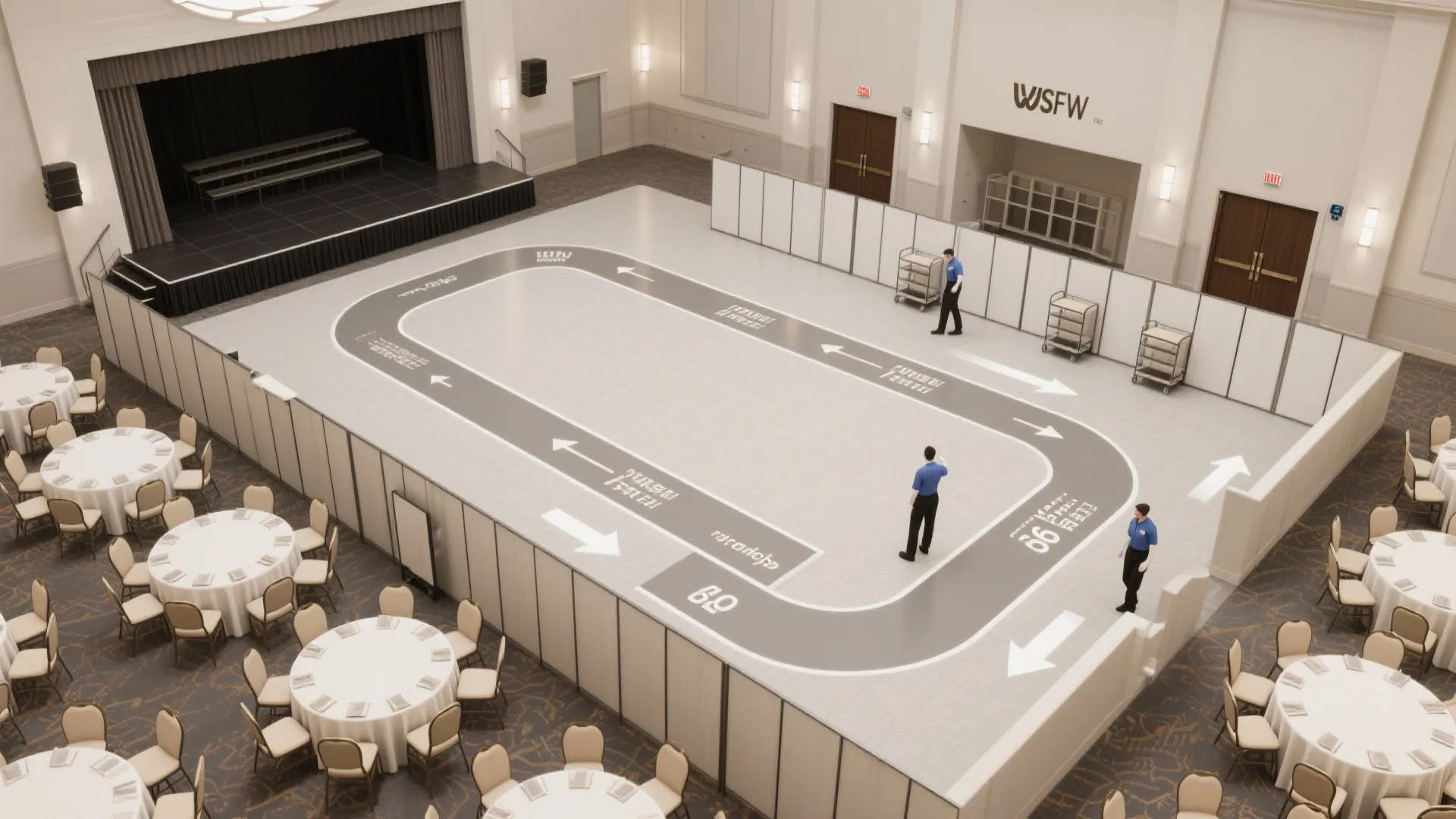 Streamlined service routes and storage nooks