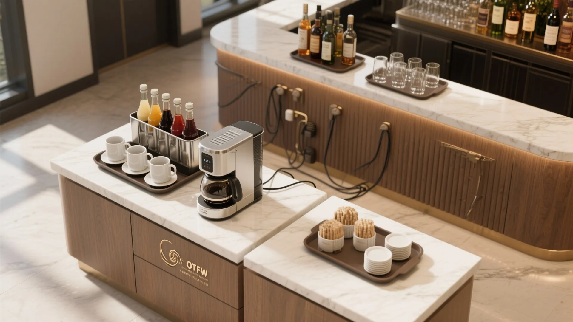 2. Make It a Service Station: Bar, Coffee, or Buffet