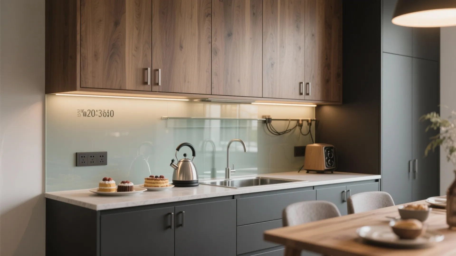 Integrated Serving Ledge with Hidden Power