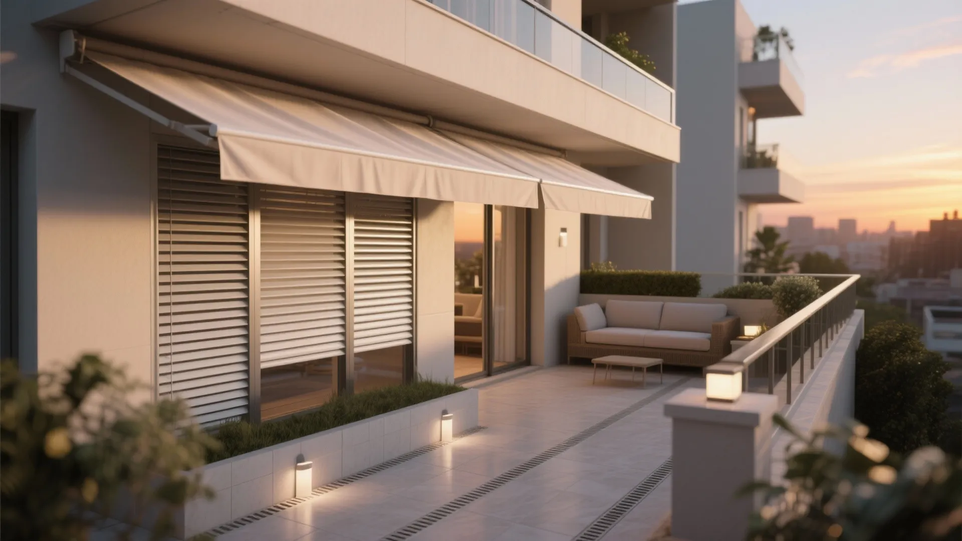 5) Smart shade, flooring, and microclimate control