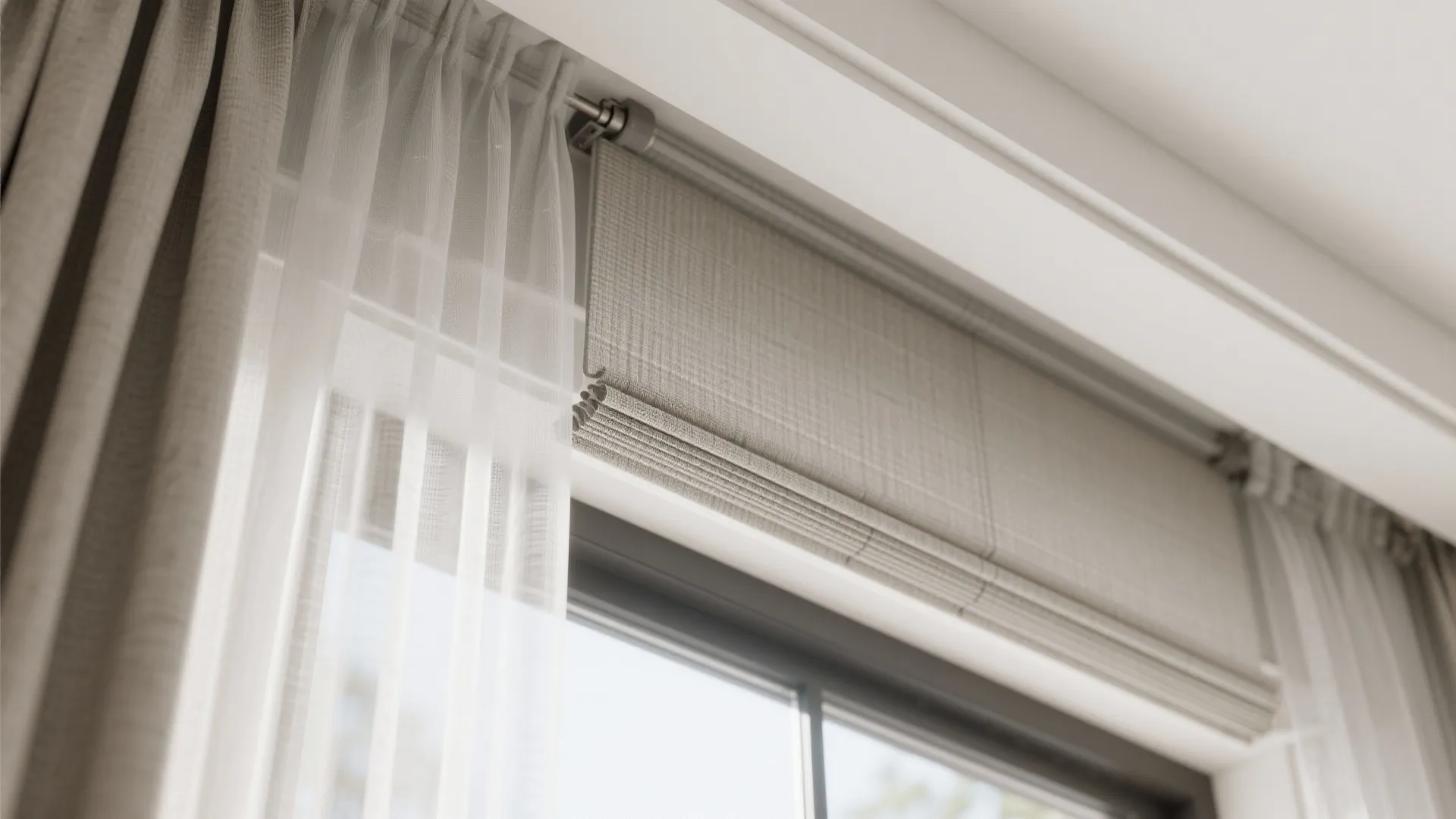 Privacy-smart layered window wall