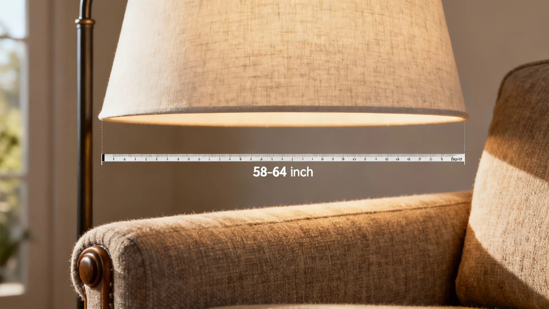 1. Standard rule of thumb: seat-to-bottom-of-shade