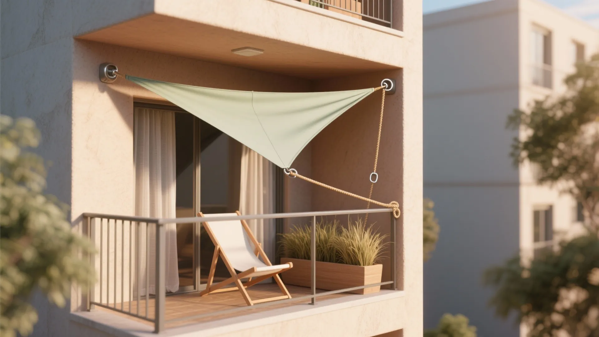 Shade sails and soft textiles for renters