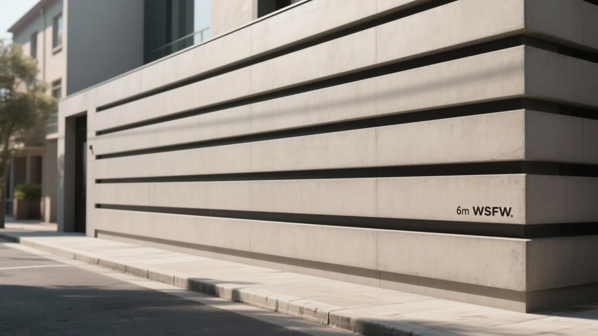 1) Shadow-lined concrete with fine textures