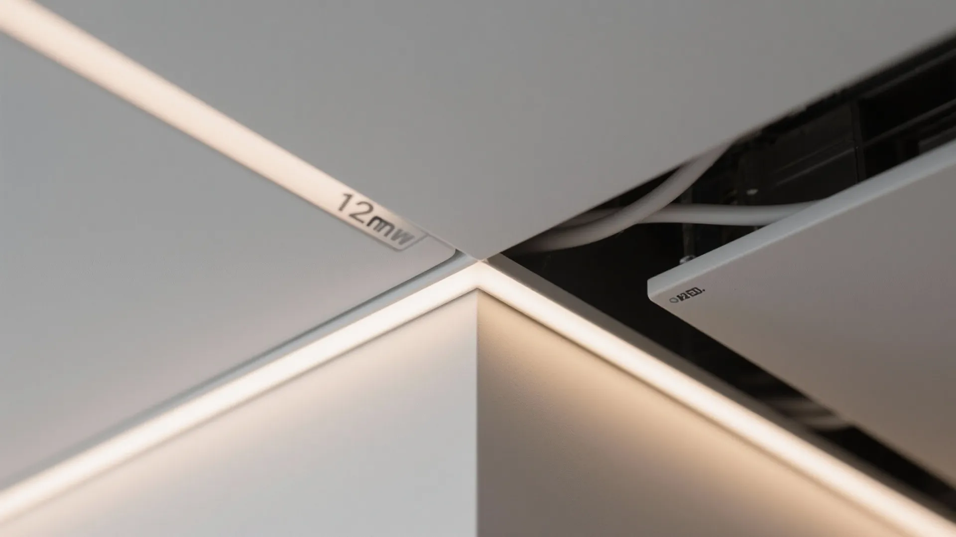 Floating False Ceiling with Backlit Edges