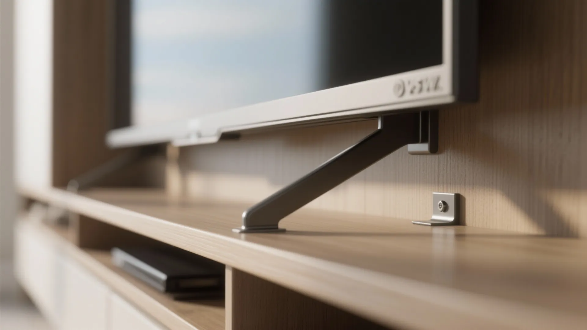 Minimalist Media Wall with Floating Shelves