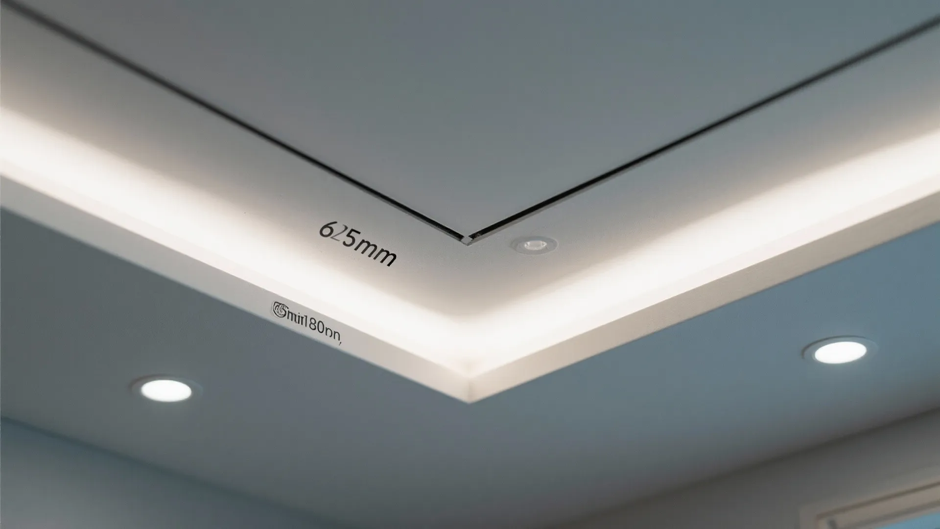 Layered tray ceiling that zones entry and living