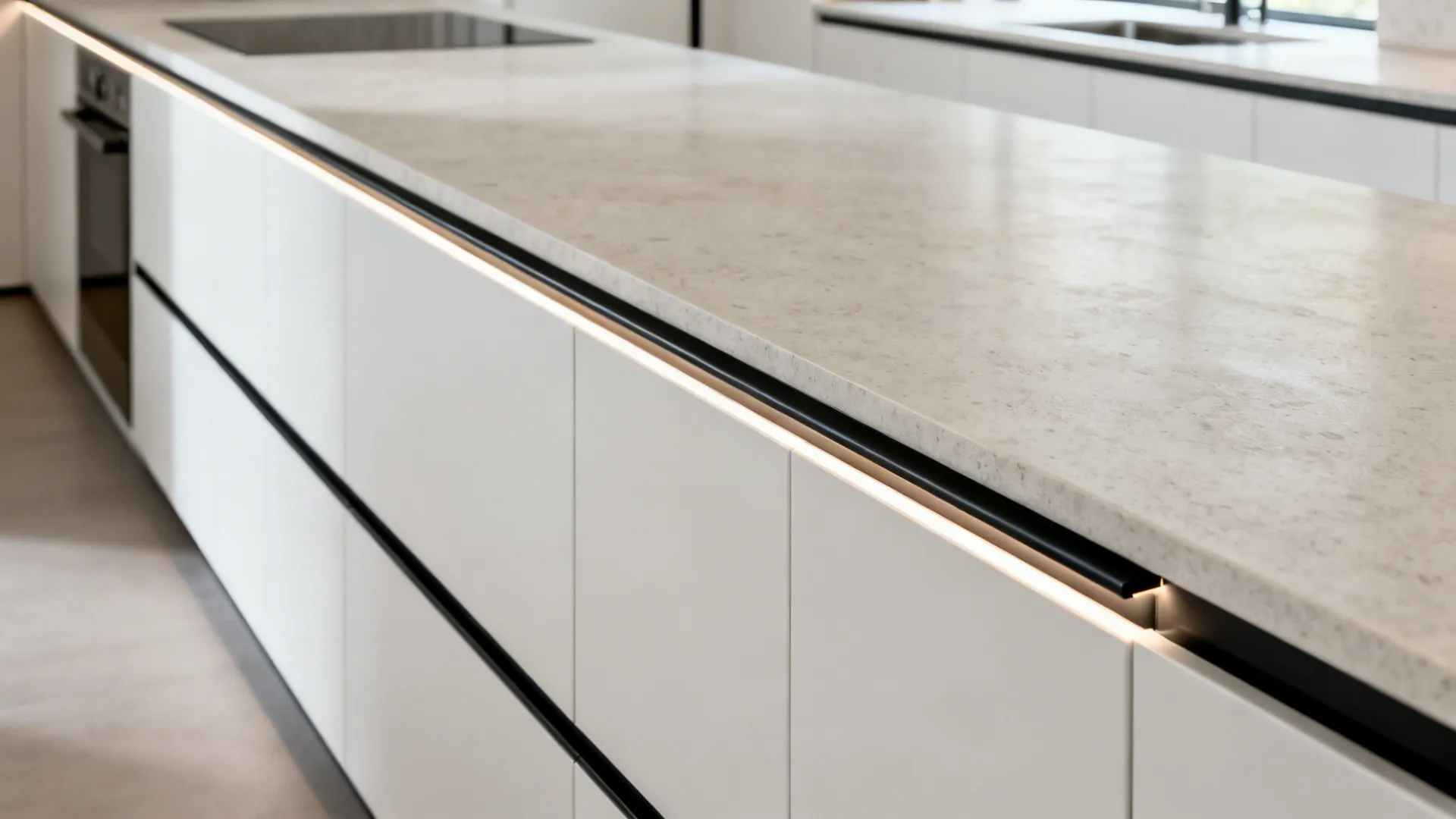 3) Continuous Recessed Rail (Shadow Line)