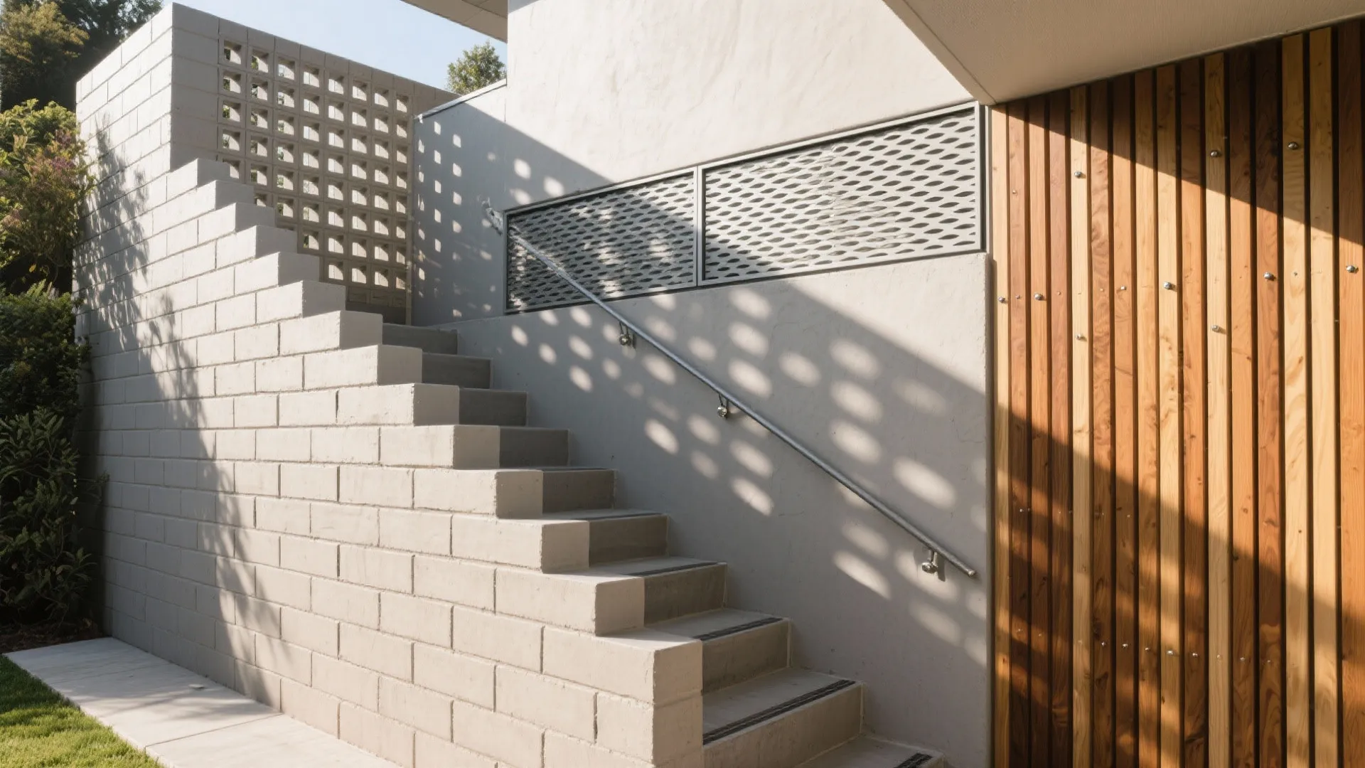 Shadow-Play Screens: Breezeblocks, Metal, and Timber Slats