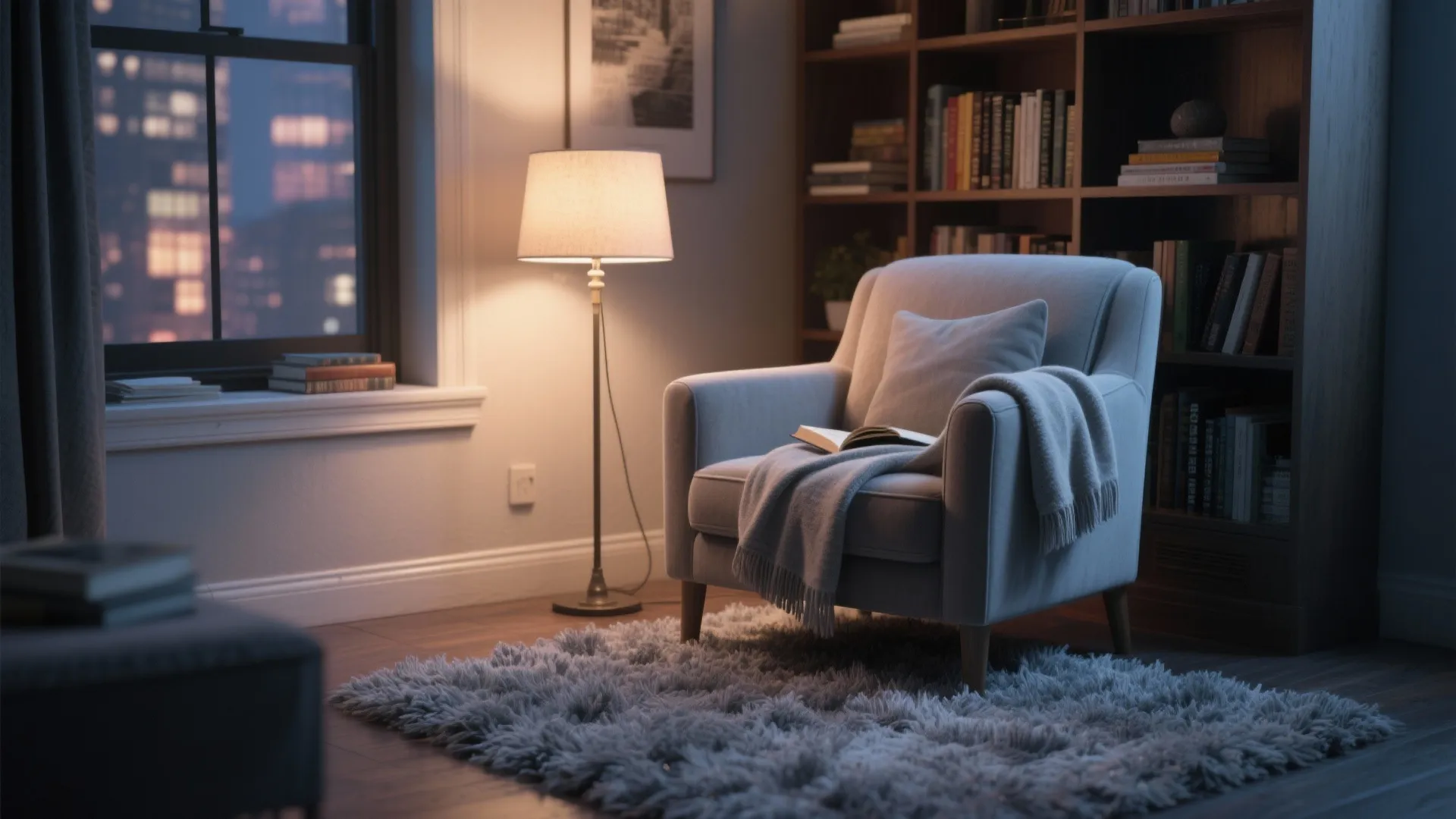 2. Textured shag for cozy corners